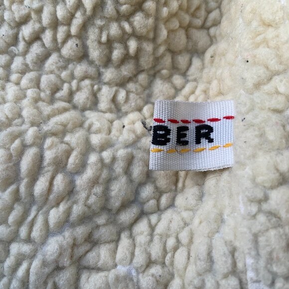 Vintage Acid-Wash Button-Down Coat - Jean Jacket - Denim Fleece Bomber, Men's 34 - Picture 8 of 8